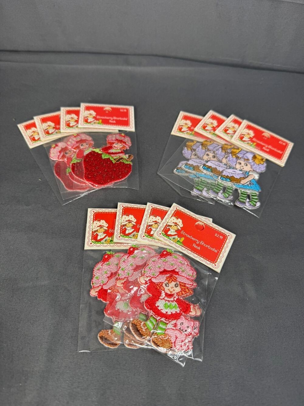 Strawberry Shortcake and Friends 1980s Patch, Iron On/Sew On Set of 12 NIP